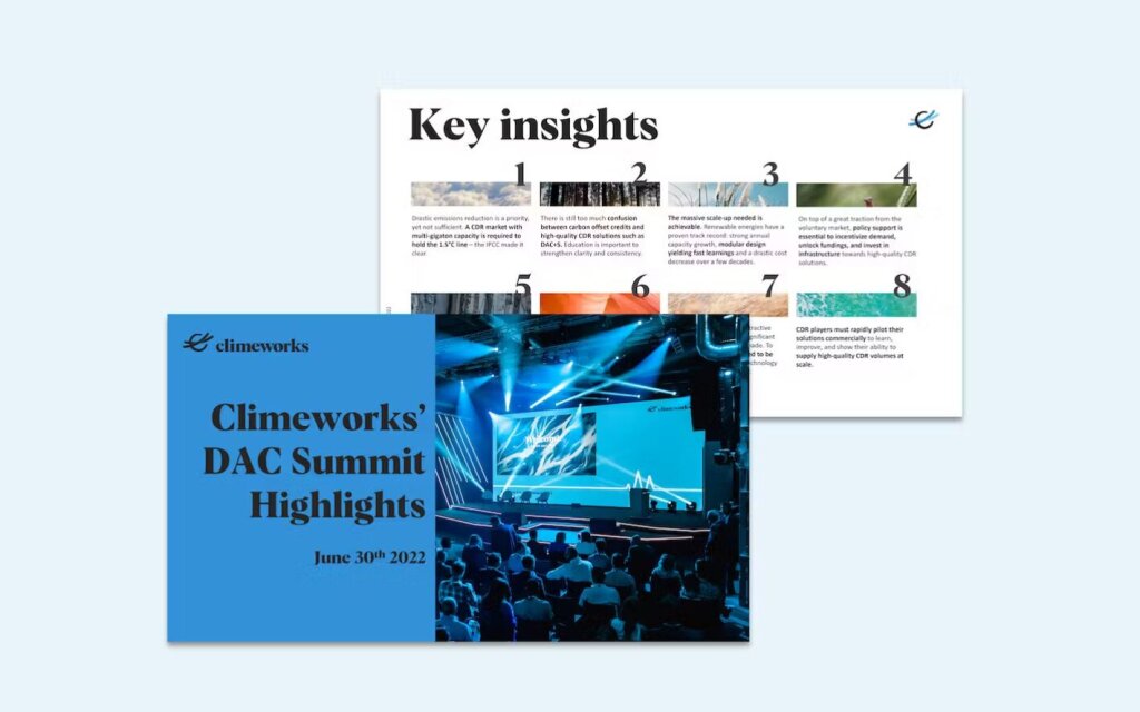 Climeworks' DAC Summit Highlights