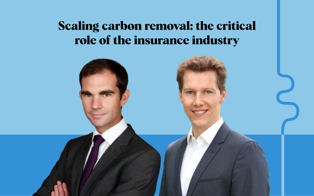 How can the insurance industry accelerate the scale up of carbon removal?