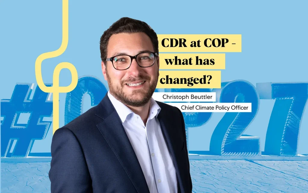CDR at COP - what has changed?