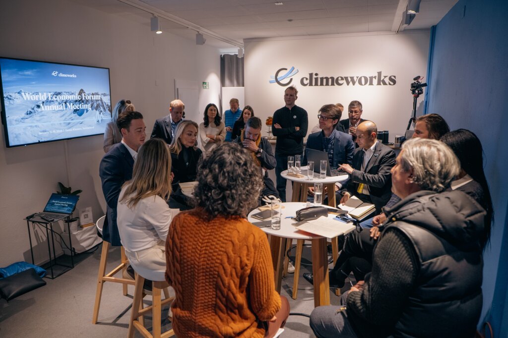 Climeworks' roundtable discussion on luxury and sustainability in 2024 in Davos.