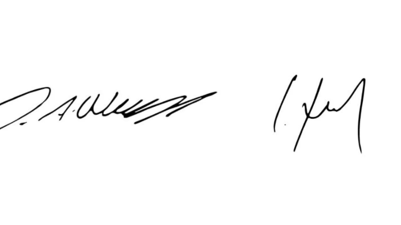 signatures of Christoph Gebald and Jan Wurzbacher