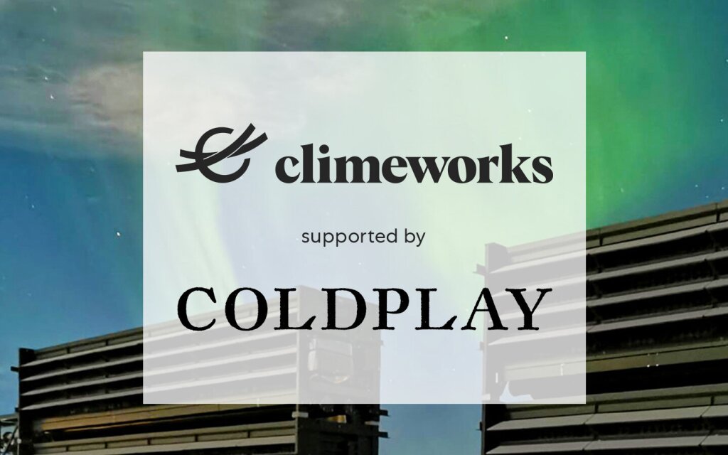 Coldplay selects Climeworks for carbon dioxide removal