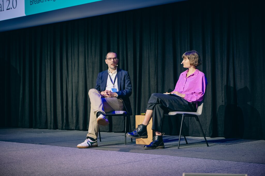 Dr. Oliver Geden, Maria Leis at Climeworks' Carbon Removal Summit 2024.jpg