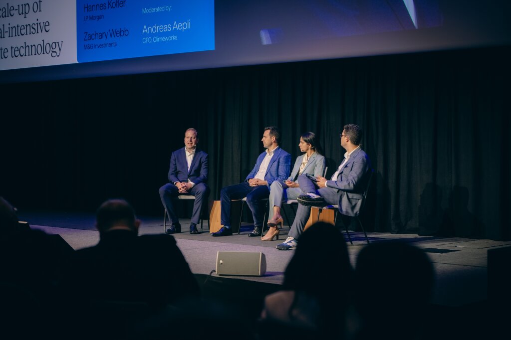 Hannes Kofler, Zachary Webb, Riddhima Yadav, Andreas Aepli at Climeworks' Carbon Removal Summit 2024 (2).jpg